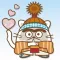 Daruma Cat Exclamation Stecker