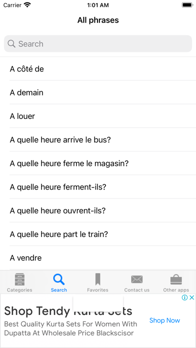Tangkapan layar French to English using AI