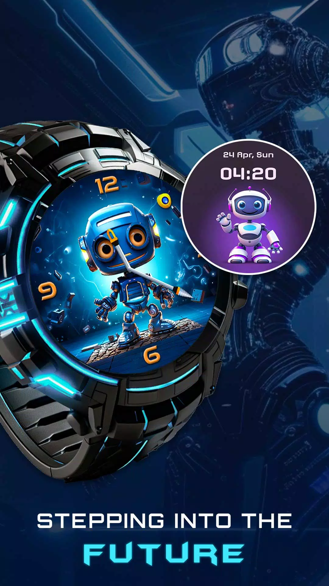 Futuristic Robot Watch Faces Screenshots