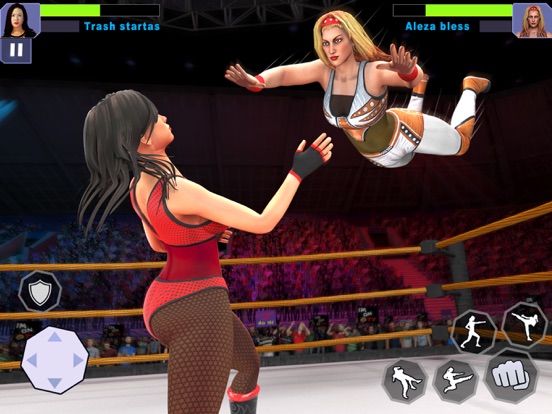 ภาพหน้าจอของ Bad Girls Wrestling Games 2025 iPad 