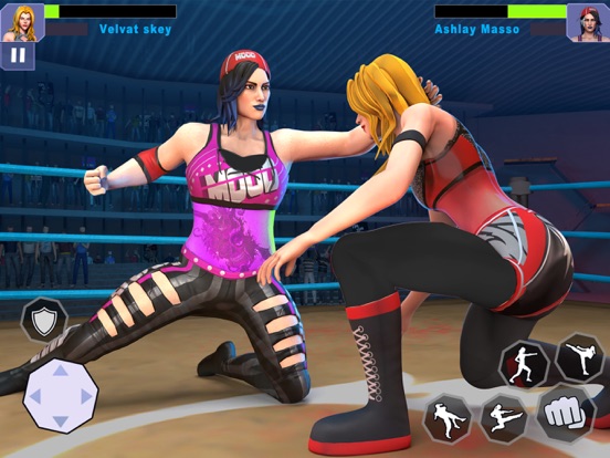 ภาพหน้าจอของ Bad Girls Wrestling Games 2025 iPad 