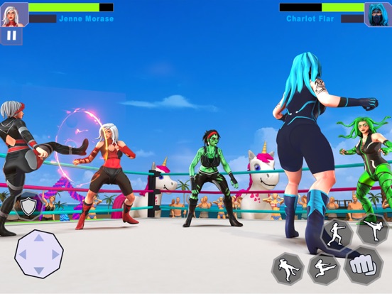 ภาพหน้าจอของ Bad Girls Wrestling Games 2025 iPad 