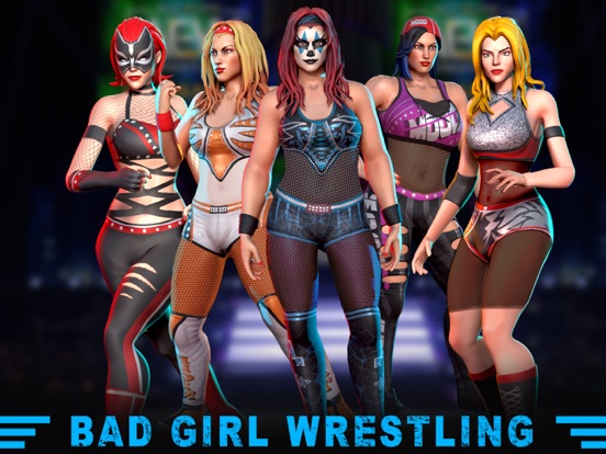 ภาพหน้าจอของ Bad Girls Wrestling Games 2025 iPad 