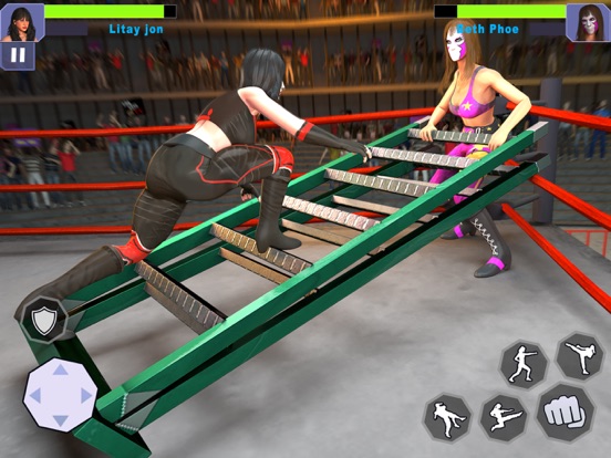 ภาพหน้าจอของ Bad Girls Wrestling Games 2025 iPad 