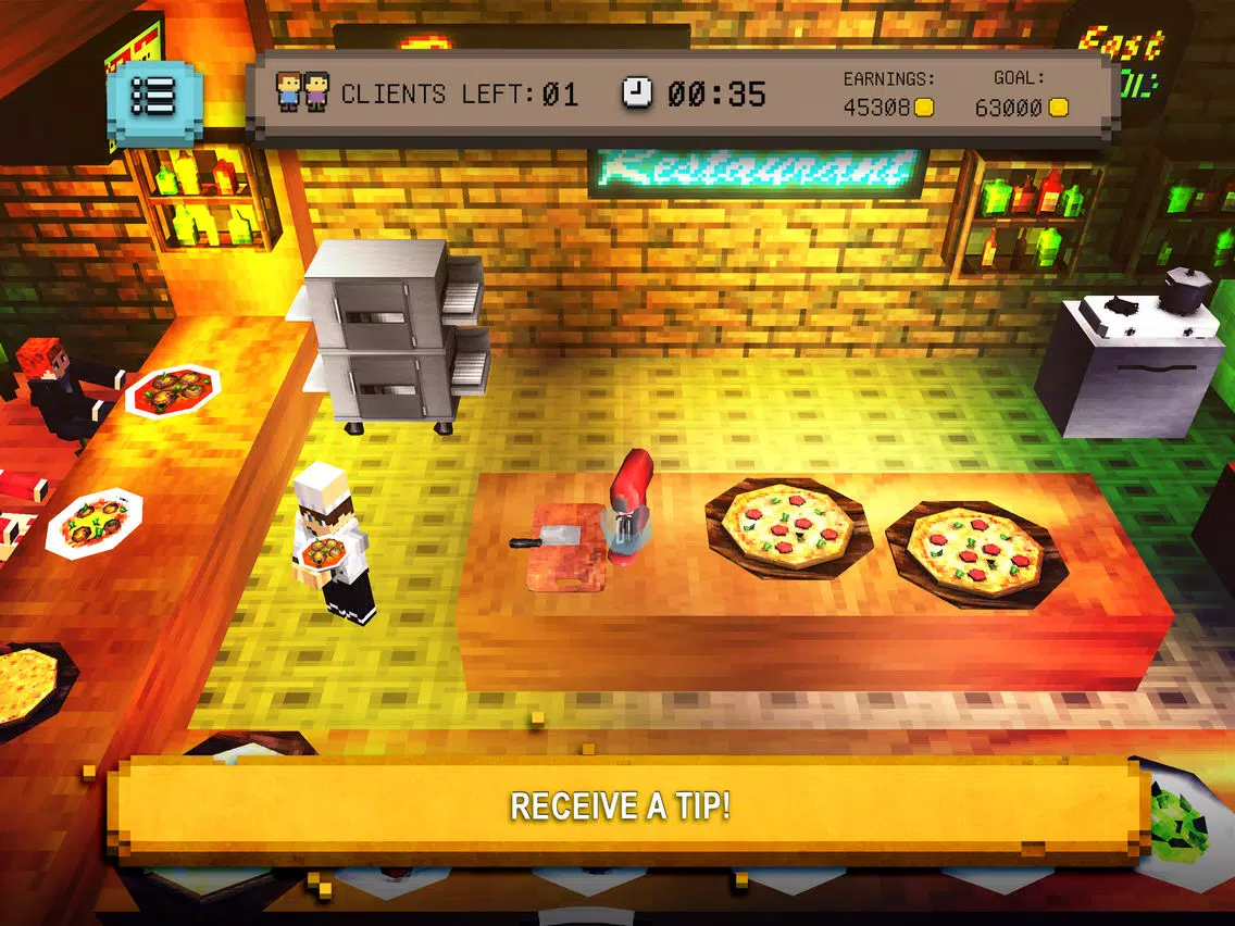 Capturas de pantalla de Blocky Pizza: Cooking Sim iPad 
