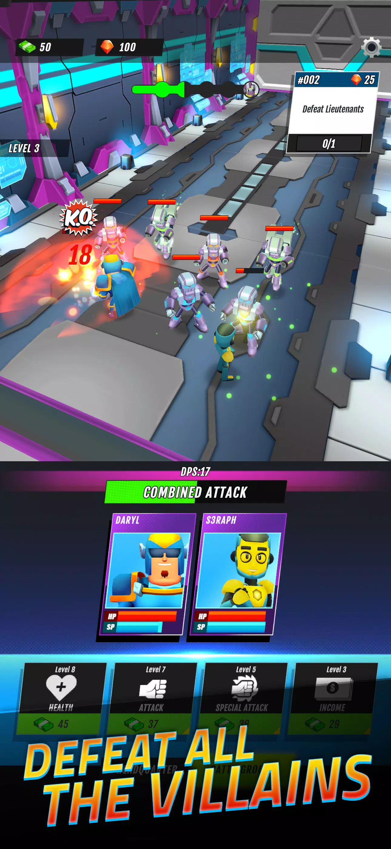 Superheroes Idle RPG League Screenshots