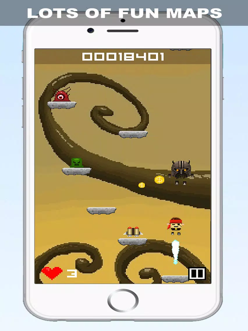 Pixel Hero Jumping Games - Jetpack Heroes Adventure Quest with Jump Shooting Survival iPad  سکرین شاٹس