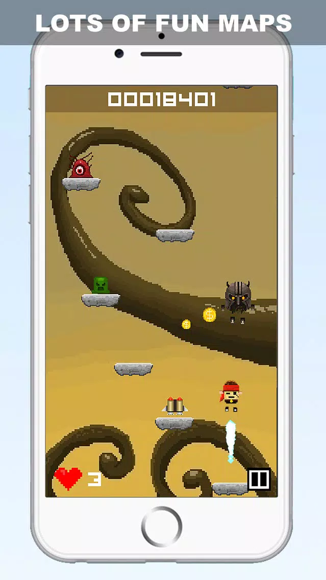 Pixel Hero Jumping Games - Jetpack Heroes Adventure Quest with Jump Shooting Survival سکرین شاٹس