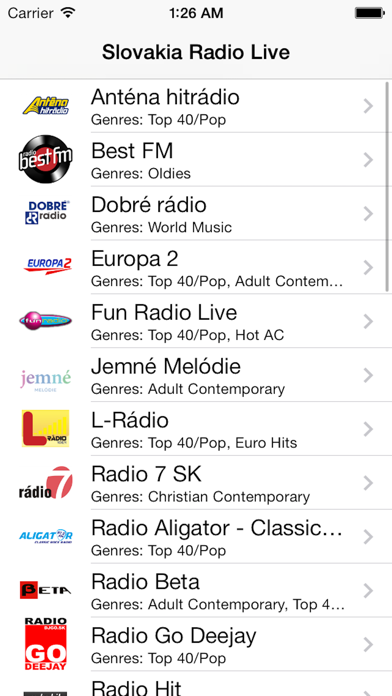 Slovakia Radio Live Player (Slovak / Slovensko) Screenshots