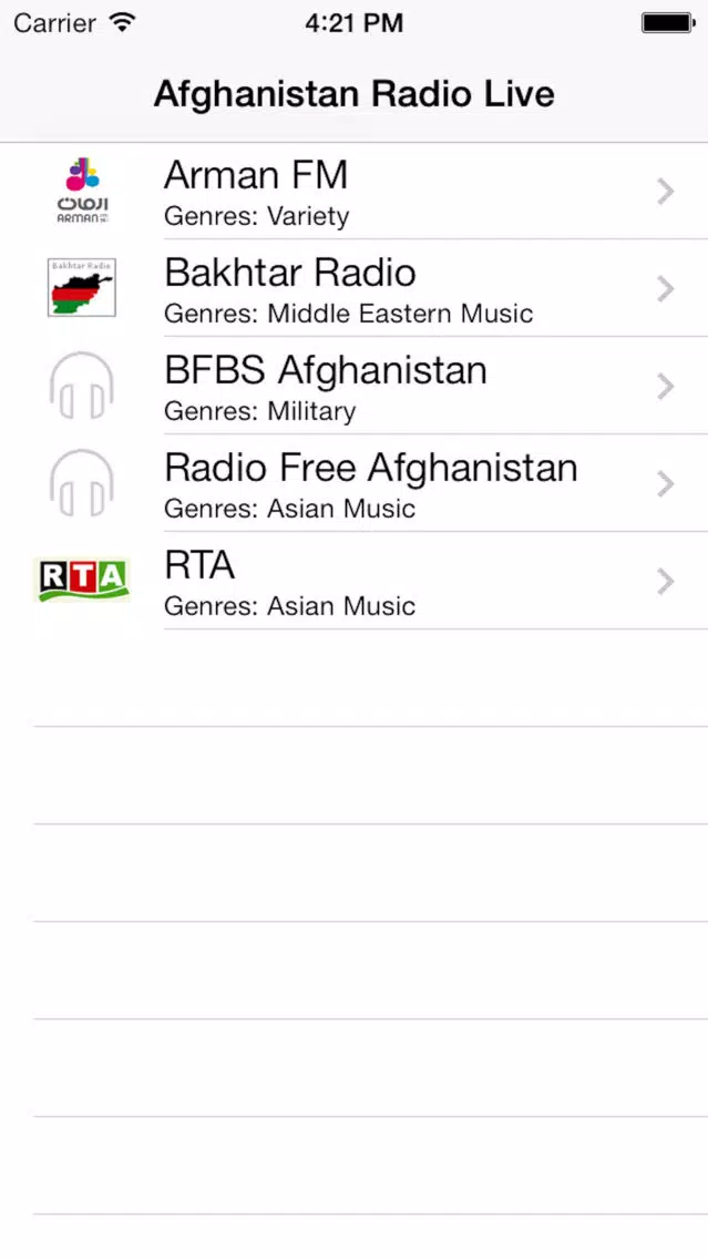 Afghanistan Radio Live Player (Afghan / Persian / Dari / Pashto / فارسی رادیو / افغانستان) Screenshots