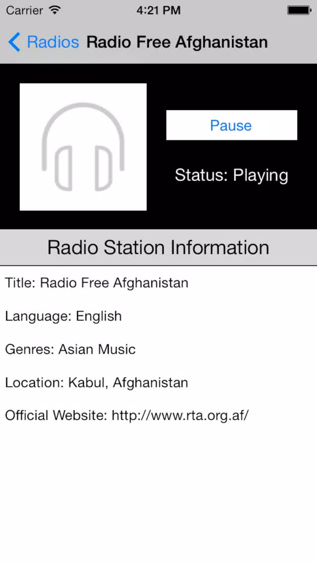 Afghanistan Radio Live Player (Afghan / Persian / Dari / Pashto / فارسی رادیو / افغانستان) Screenshots