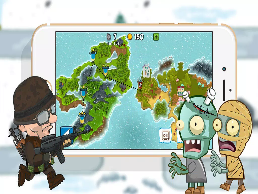 Arctic Defences - Defend Your Island And Beach From The Zombie Dictator iPad  स्क्रीनशॉट