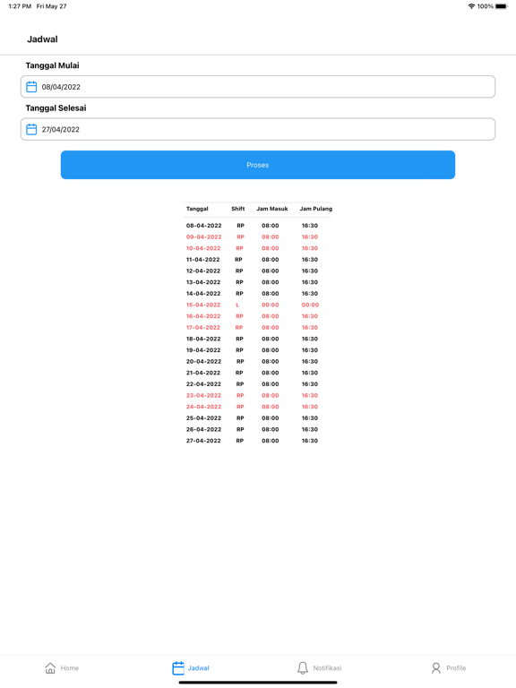 Nexa Absensi iPad Screenshots