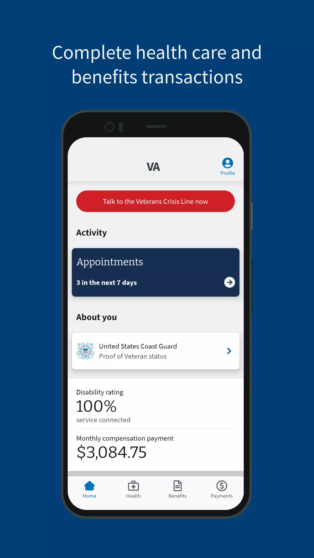 VA: Health and Benefits Screenshots