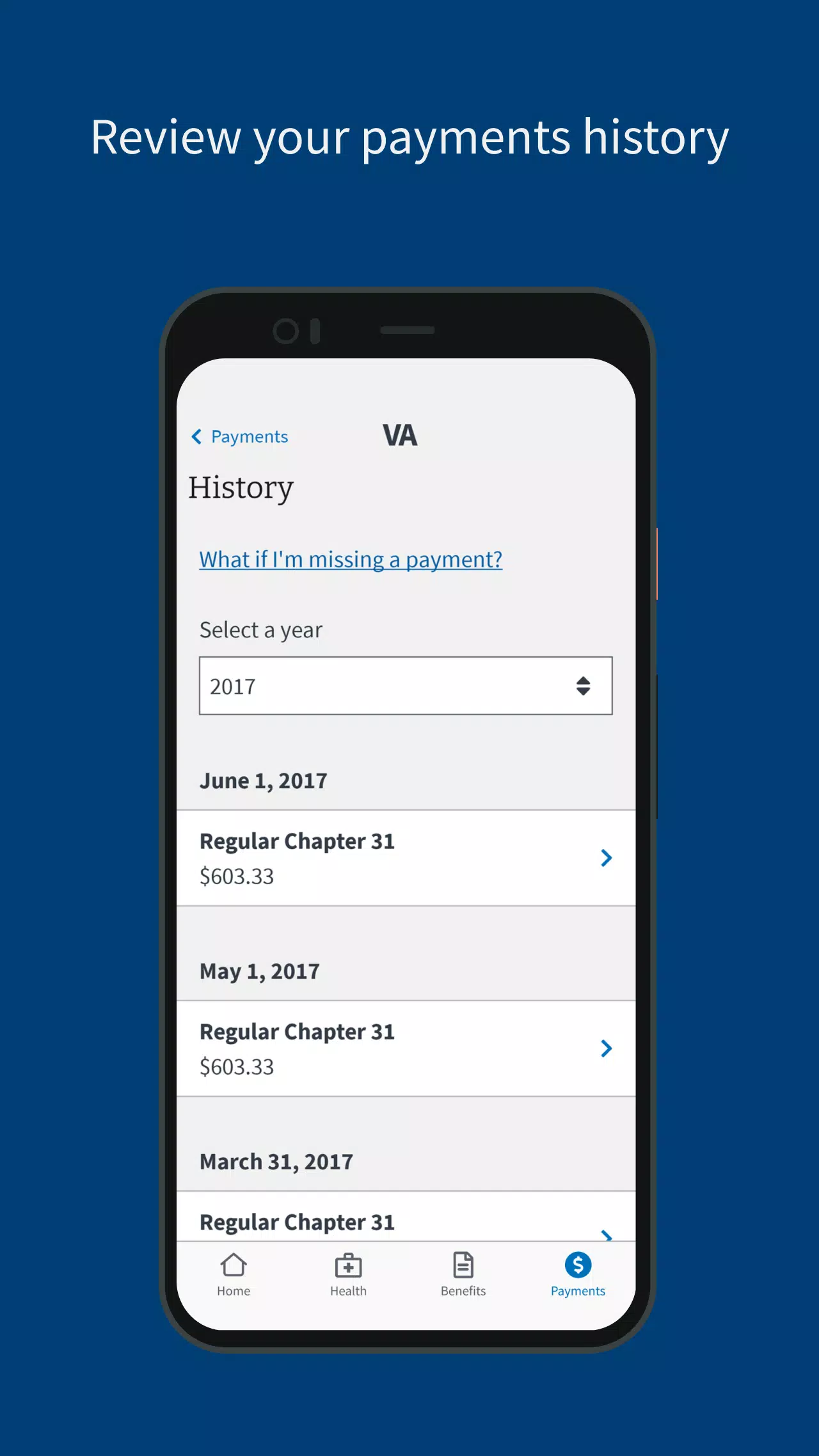 VA: Health and Benefits Screenshots