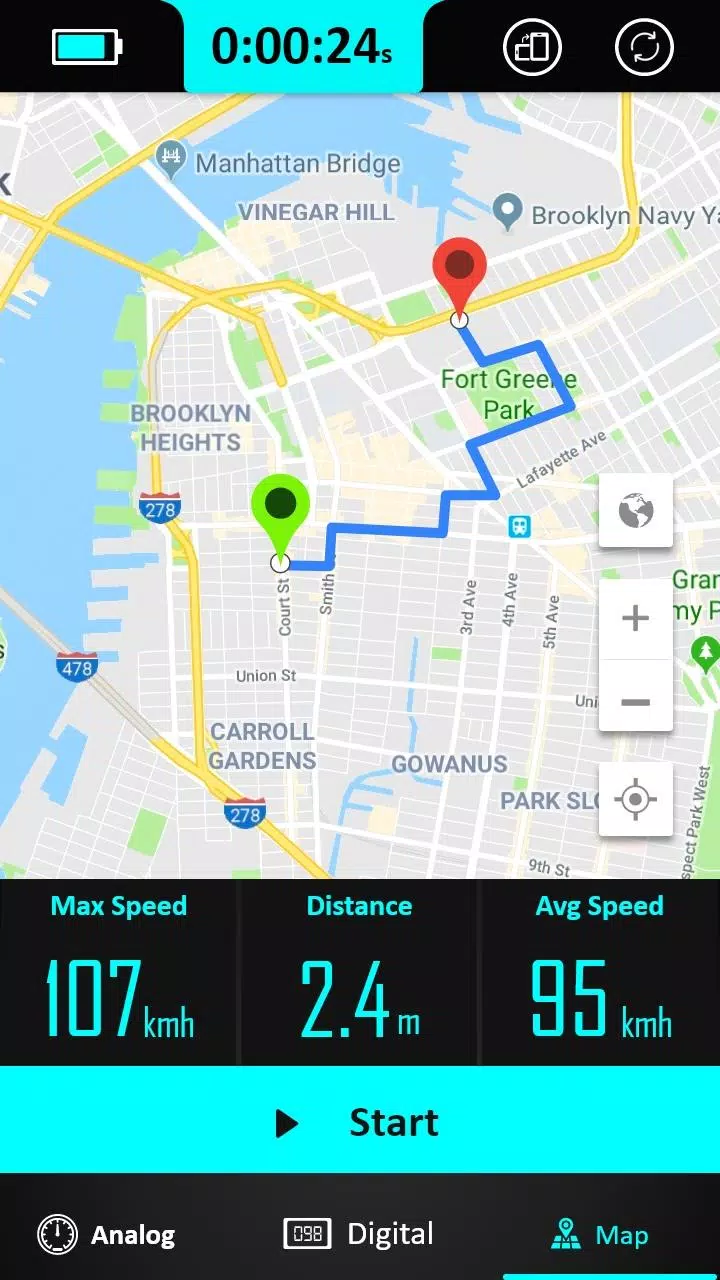 GPS Speedometer - Odometer App स्क्रीनशॉट