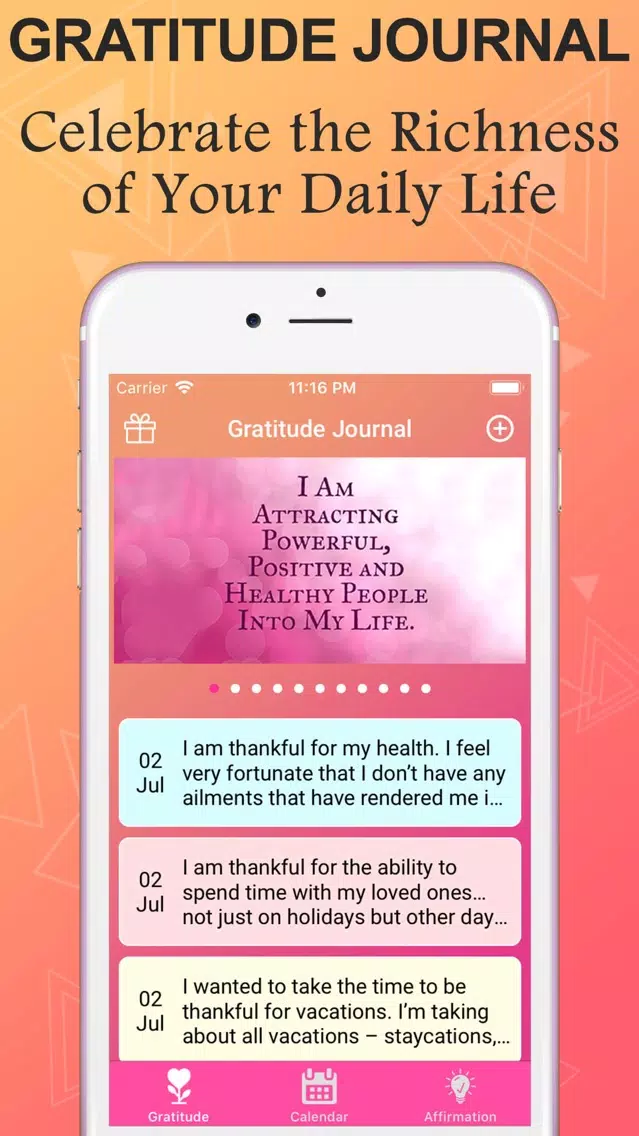 Gratitude Journal & Diary Screenshots