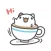 Foam Capoo Cat Sticker