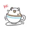 Foam Capoo Cat Sticker