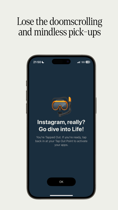 Tap Out: Screen Time Reduction Screenshots