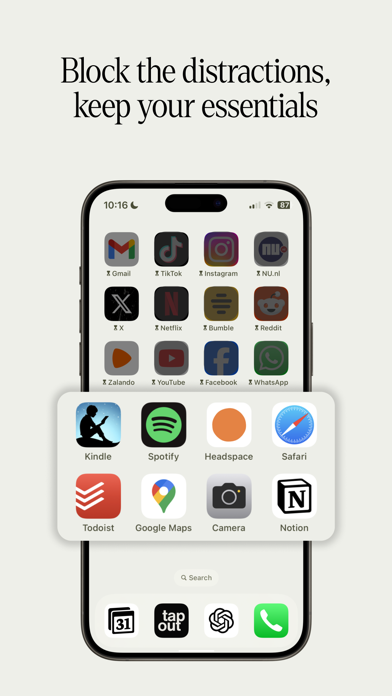 Tap Out: Screen Time Reduction Screenshots