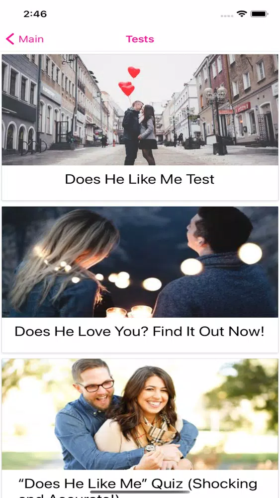 Does He Like Me | Quiz Screenshots