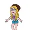 Hipster Girl Stickers - Hippy Fashion Edition