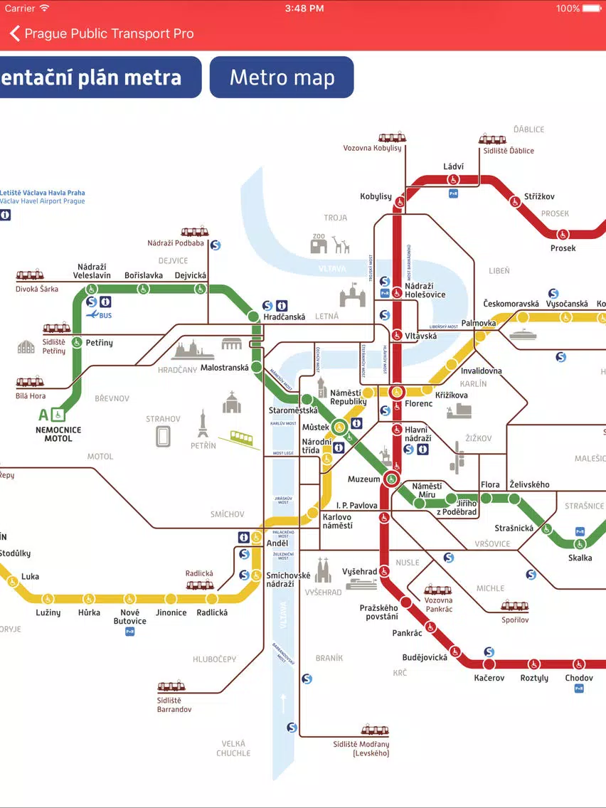 Prague Public Transport Pro iPad Screenshots