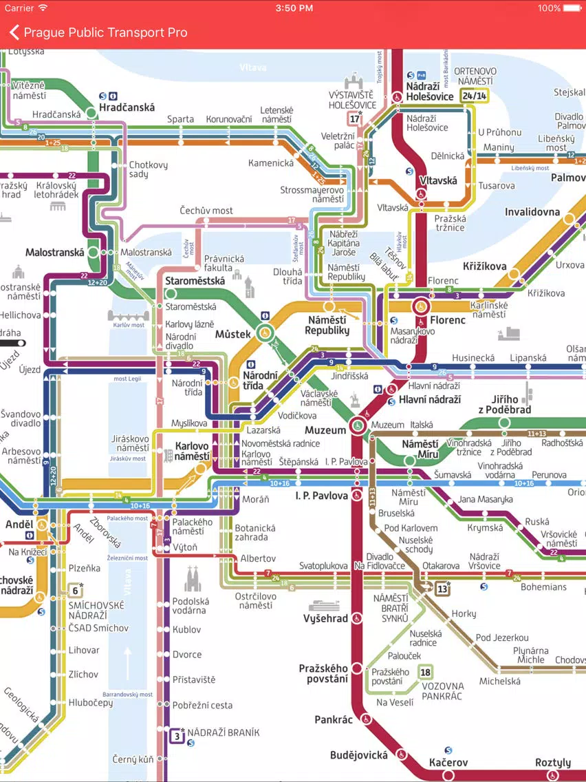 Prague Public Transport Pro iPad Screenshots