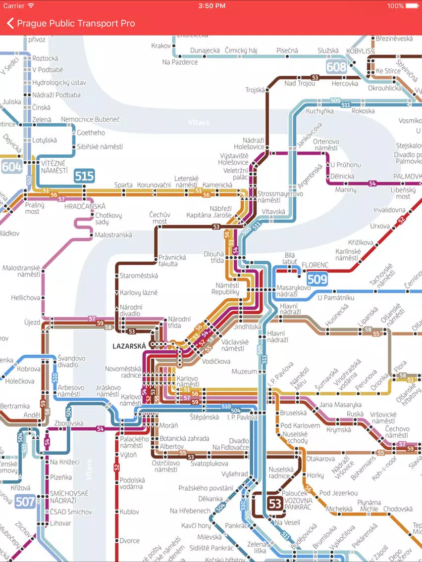 Prague Public Transport Pro iPad Screenshots