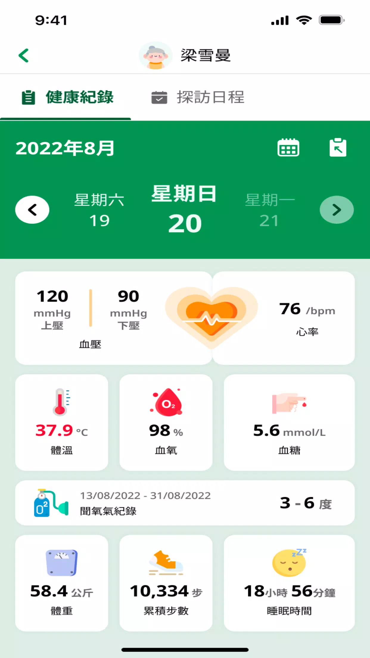 LR (Caregiver) Screenshots