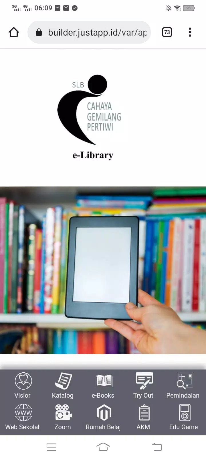 e-Library SLB Cahaya Gemilang Screenshots