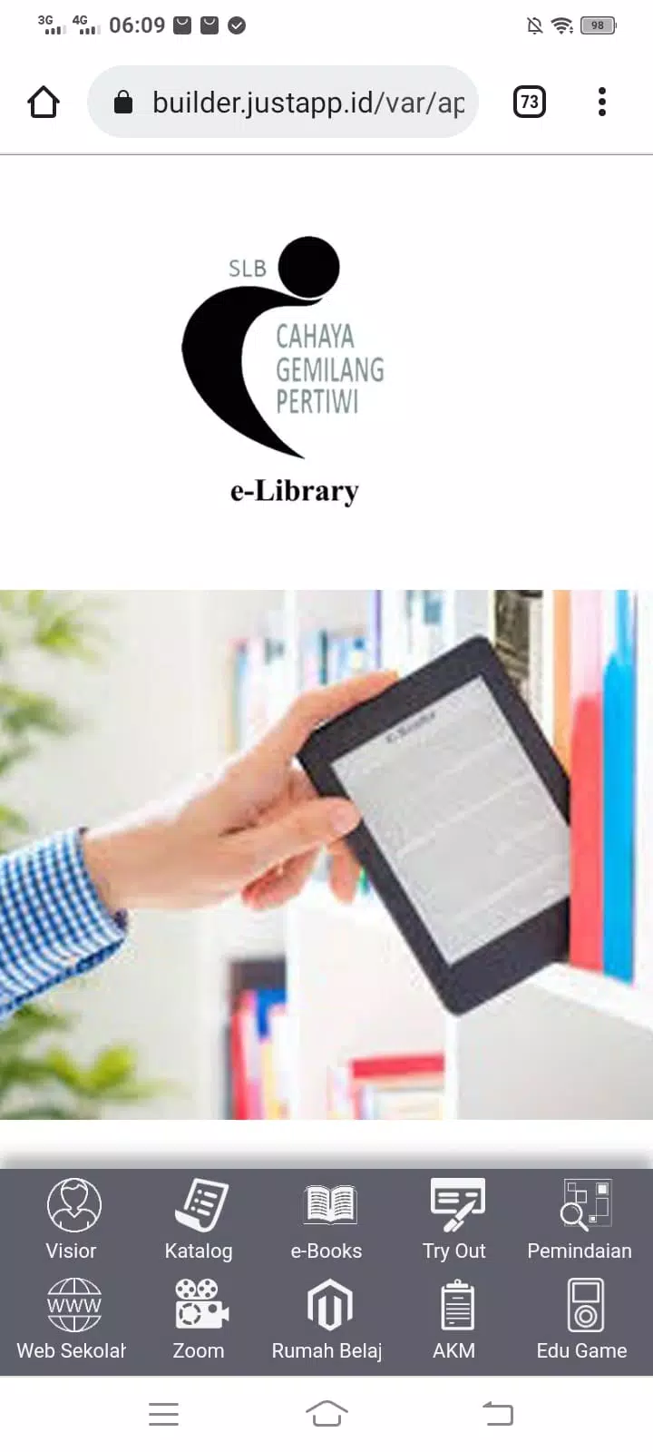 e-Library SLB Cahaya Gemilang Screenshots