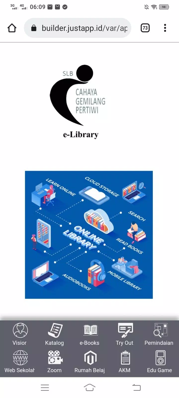 e-Library SLB Cahaya Gemilang Screenshots