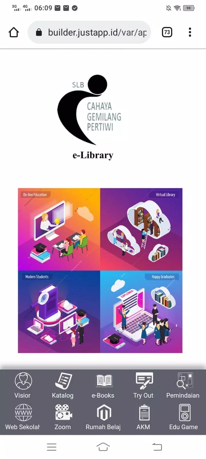 e-Library SLB Cahaya Gemilang Screenshots