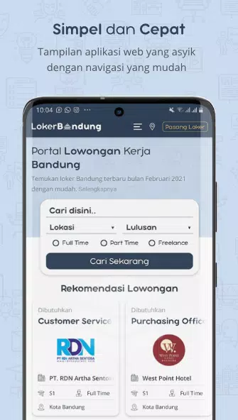 LOKER BANDUNG - Lowongan Kerja Screenshots