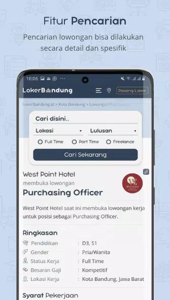 LOKER BANDUNG - Lowongan Kerja Screenshots