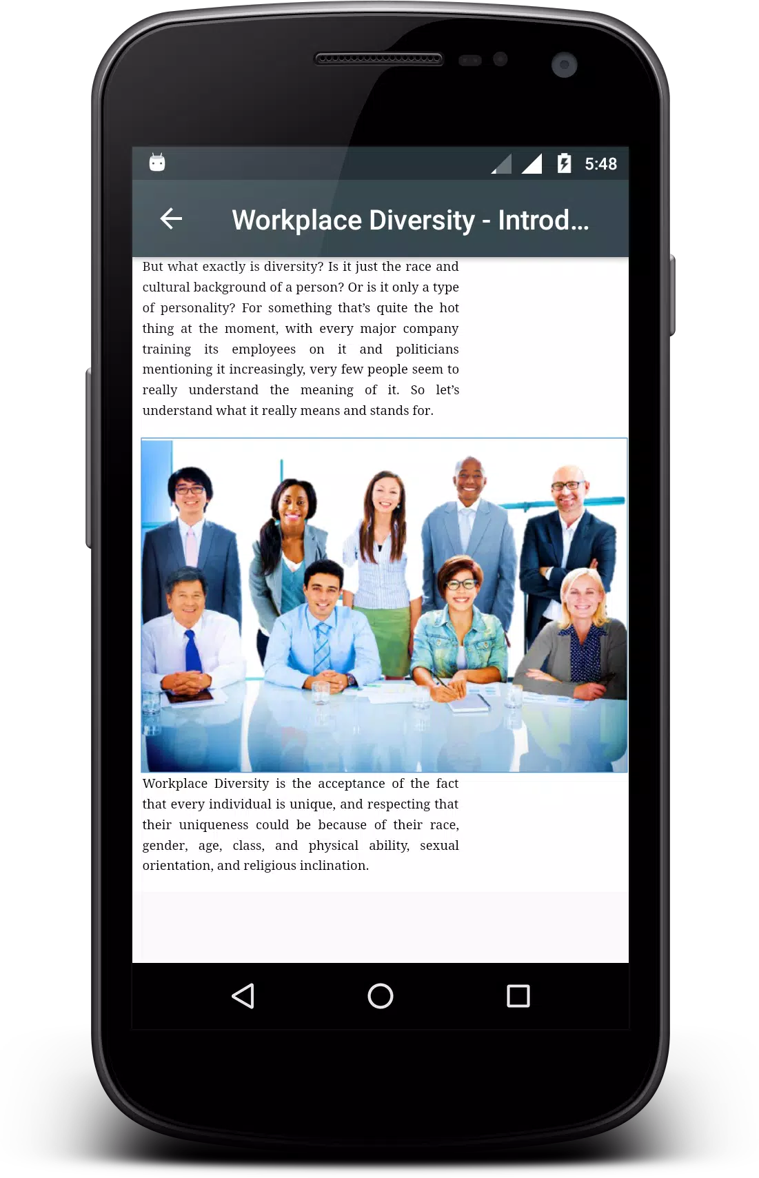 Workplace Diversity Screenshots