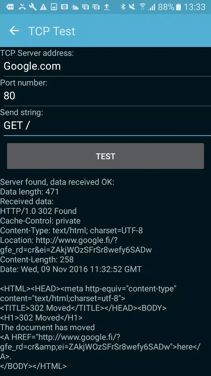 InetConnTest スクリーンショット