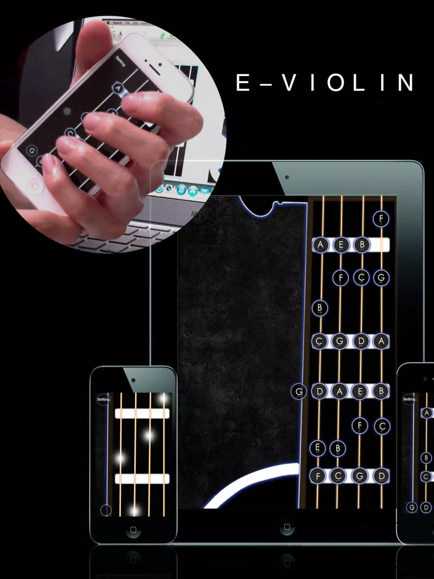 E-Violin : Playing real violin on your device iPad Screenshots