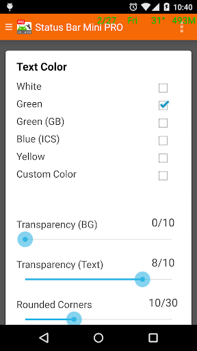 Status Bar Mini Pro Screenshots