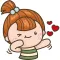 Girl and Emotions Stickers