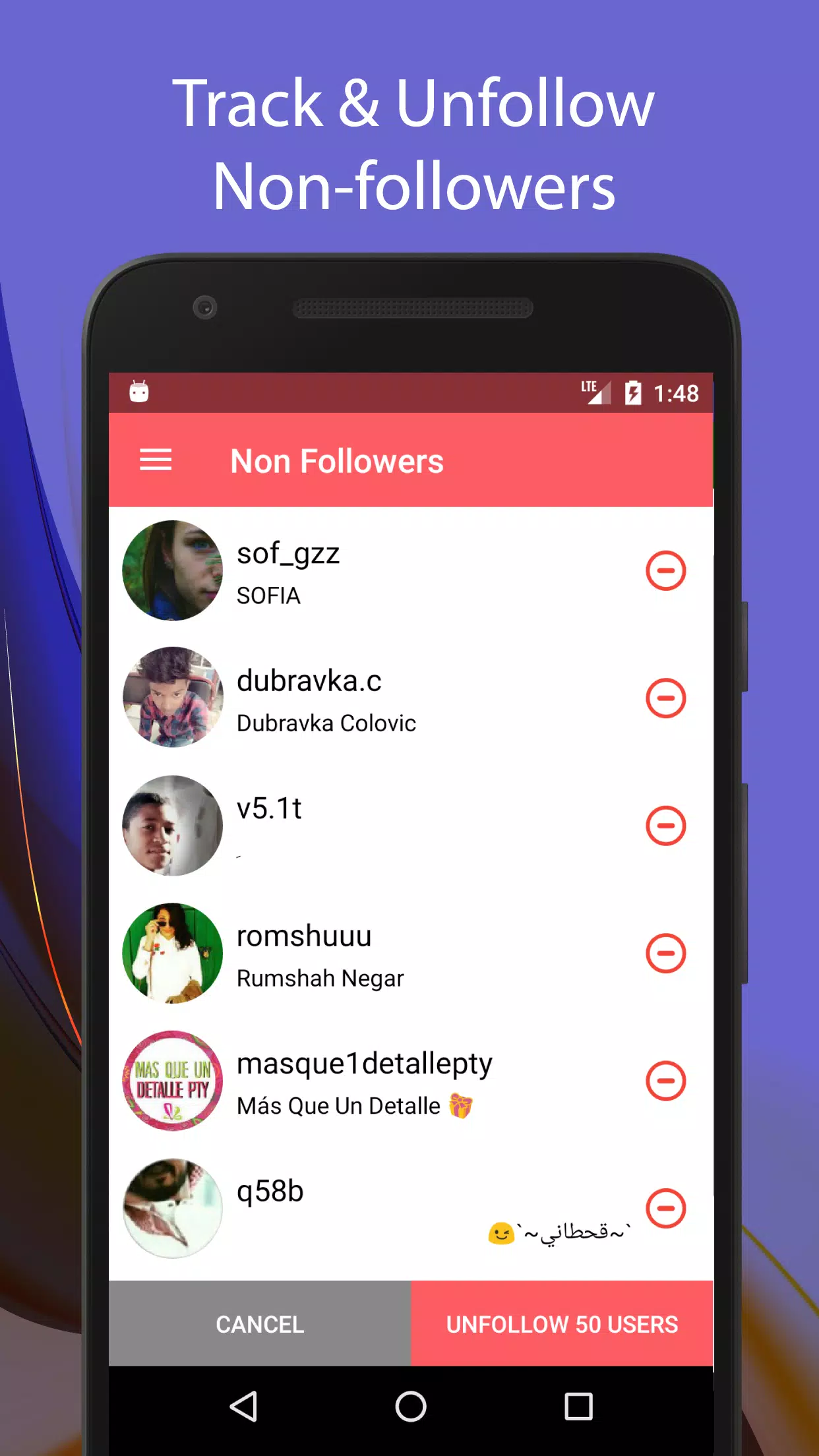 Unfollow Pro Screenshots