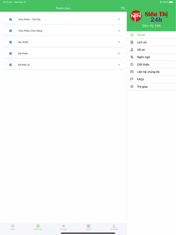 Siêu thị 24h iPad 应用截图