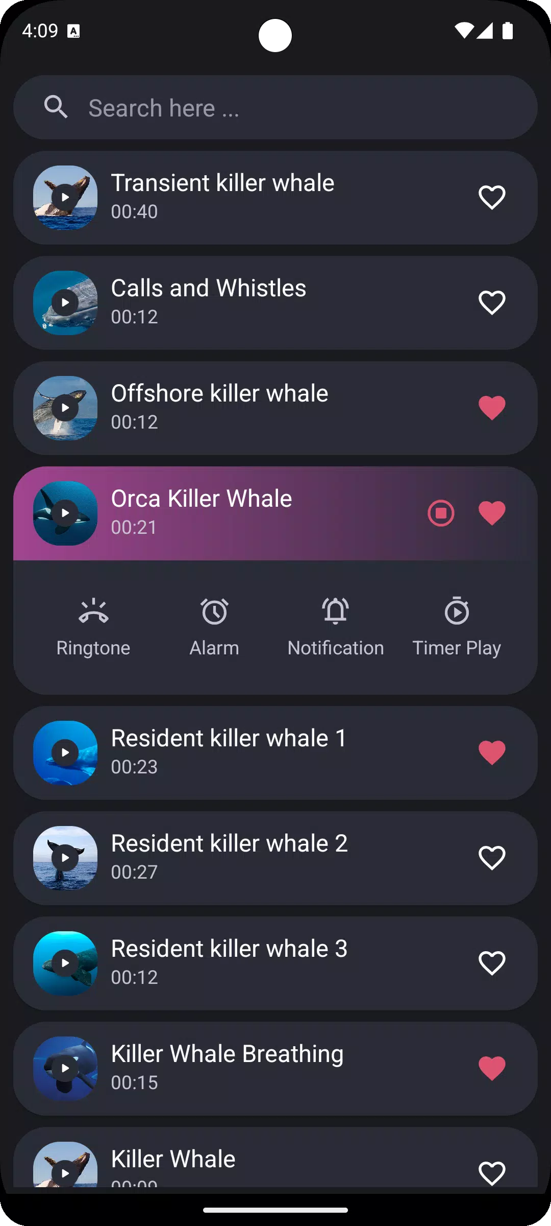 Whale Sounds Screenshots
