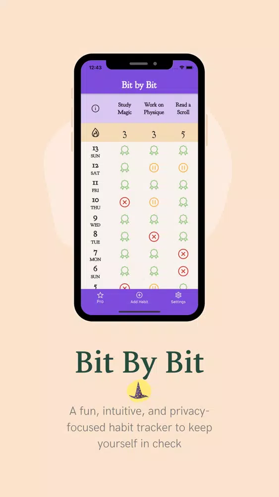 Bit by Bit: Habit Tracking Screenshots