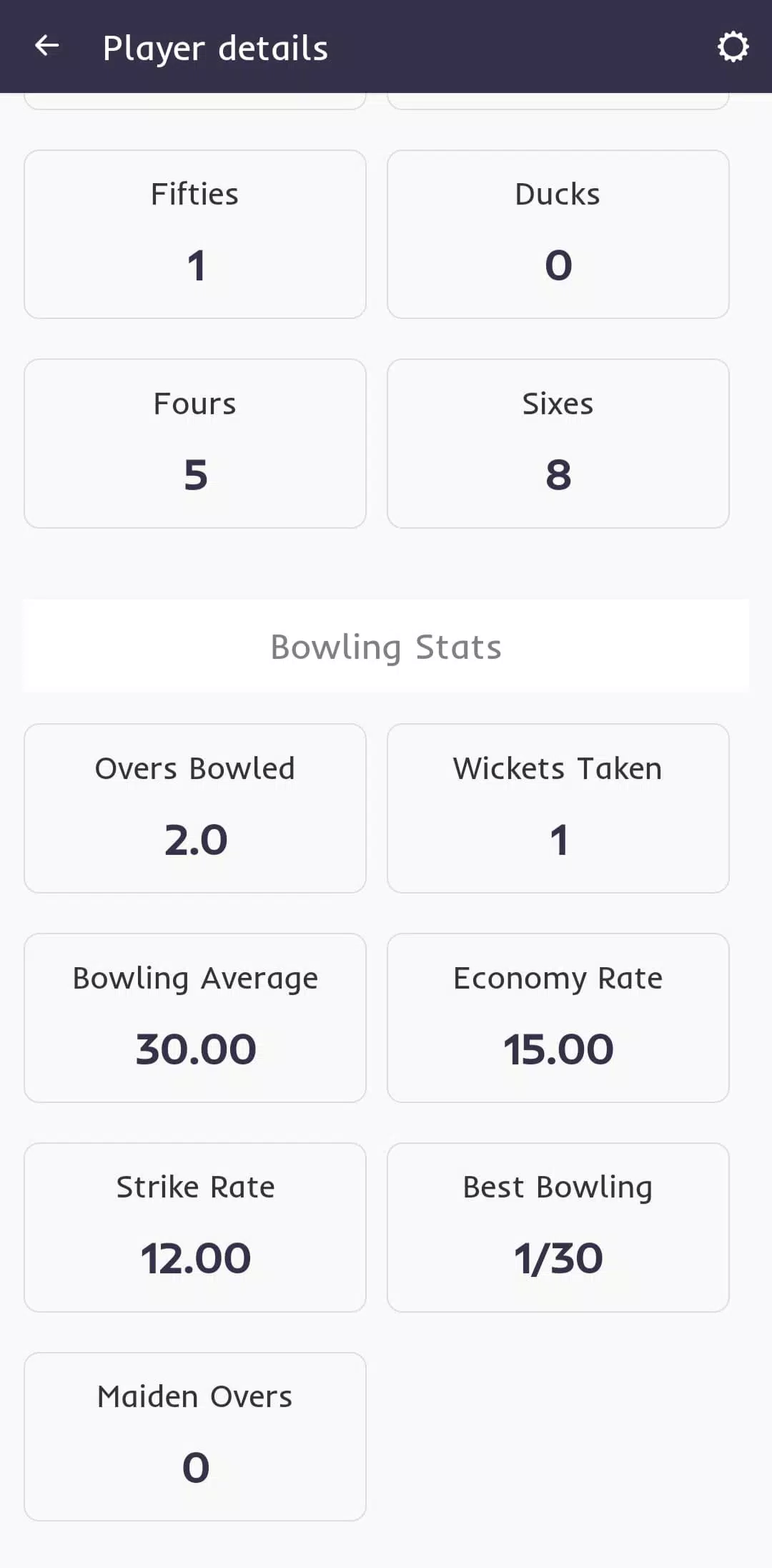 Cricscorer Screenshots
