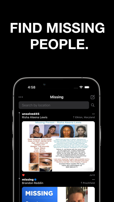 Missing - Find missing people Screenshots
