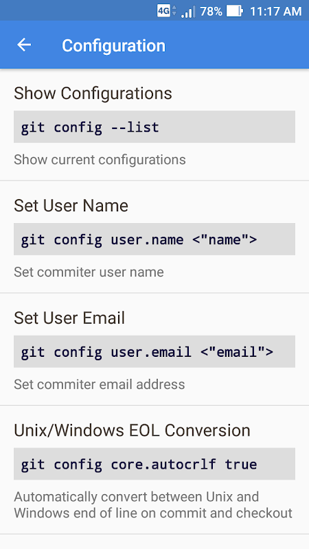 Git Quick Reference Screenshots