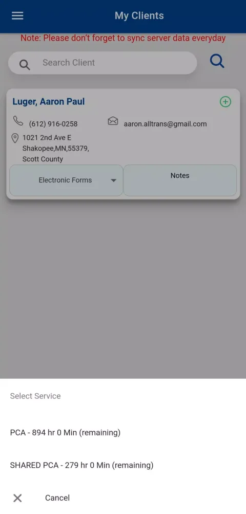AllCare EVV Screenshots